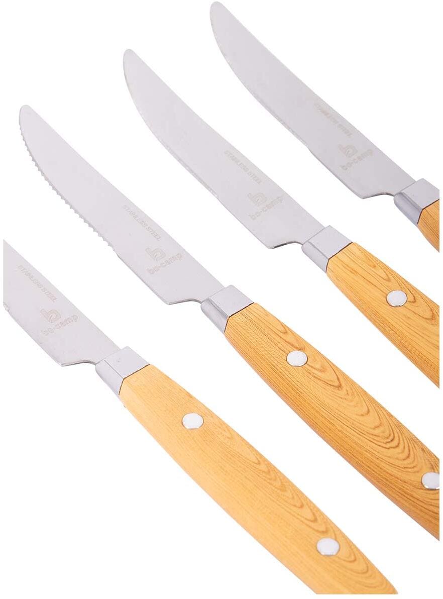 Bo-Camp Braintree Steakmesser-Set, 4-teilig, bambus
