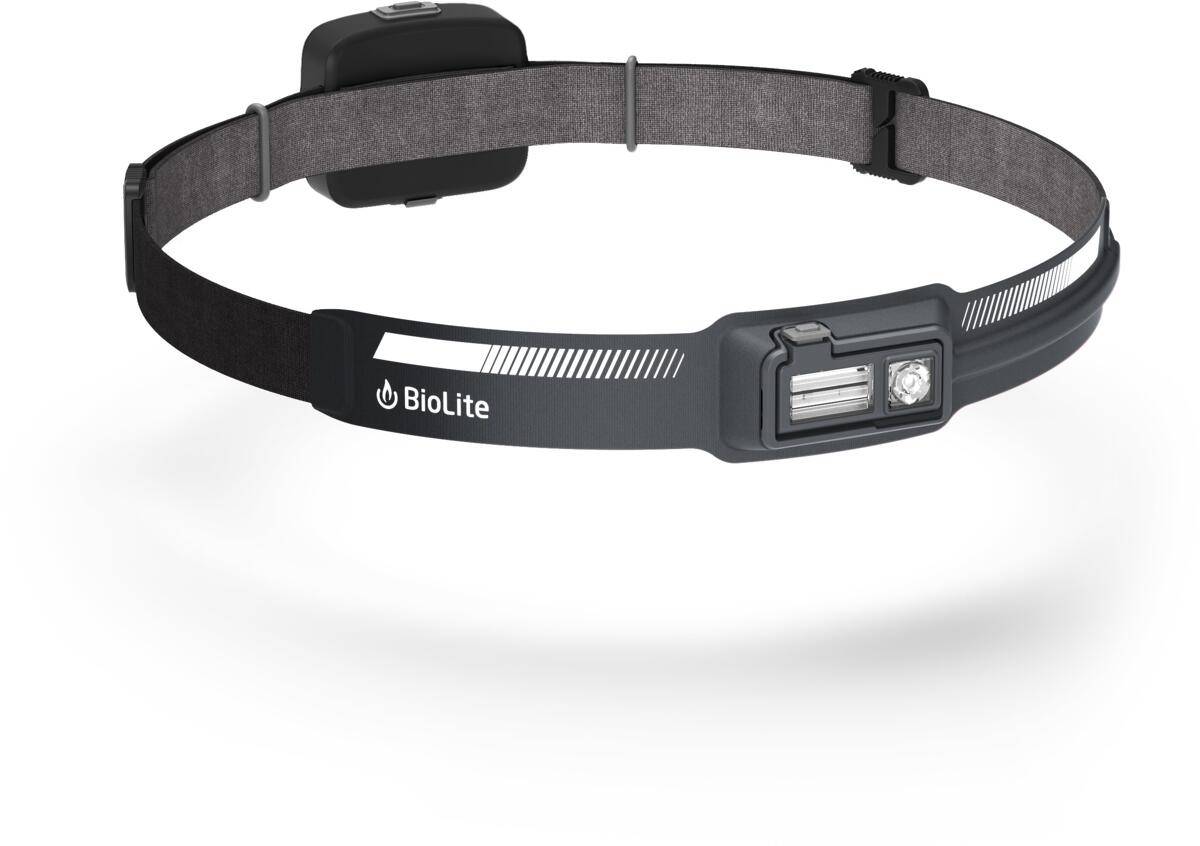 BioLite Dash Stirnlampe, 450 Lumen, Li-Ion Akku und USB-C, grau