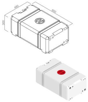 Trinkwasserkonformer Universaltank, 100l, 30x48x80cm, weiß