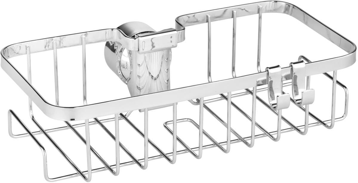 Wenko Floresta Duschstangencaddy, eckig, Befestigen ohne bohren