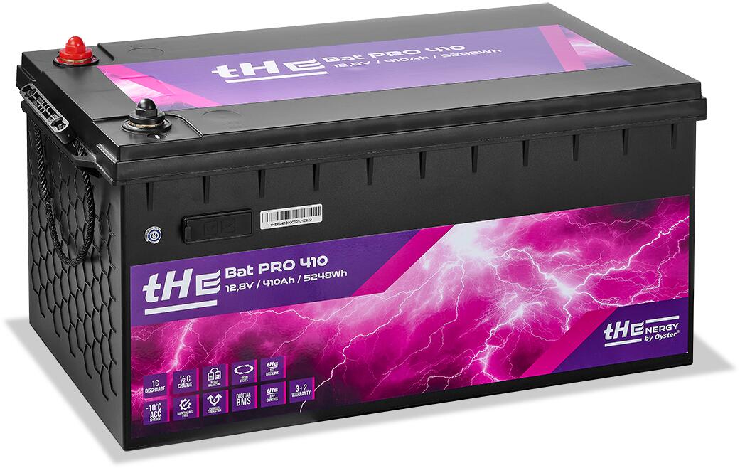 tH Energy tHE Bat Pro 410 Lithium-Batterie LiFePO4, 10,5-14,6V, 410Ah