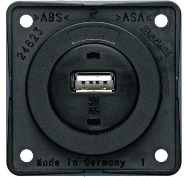 Berker Integro Flow/Pure USB-Ladesteckdose, 12V, schwarz