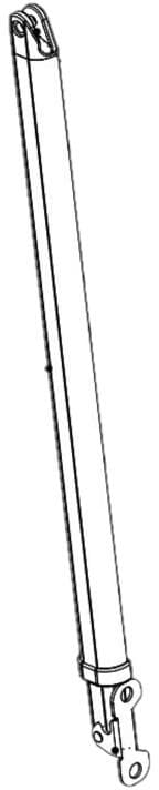 Stützfuß 210 links - Fiamma Ersatzteil Nr. 98667-13- passend zu F40van 210-270cm
