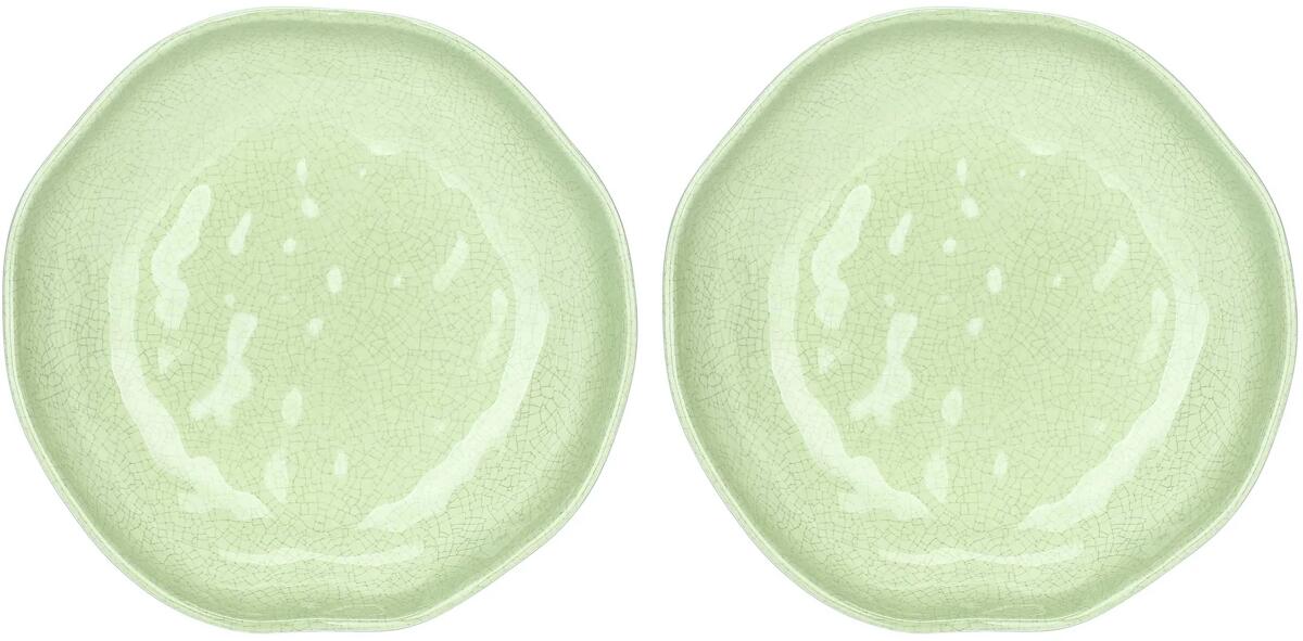 Rose & Tulipani Atmosfera Verde Suppenteller, 2er Set, Ø 21 cm