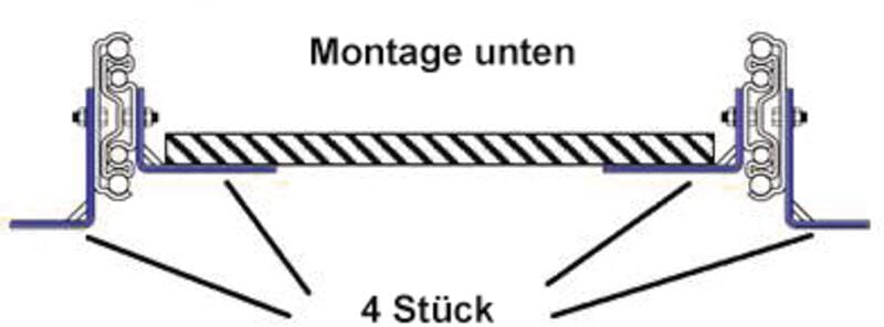 Befestigungswinkel für Vollauszug, 559mm 2er-Set