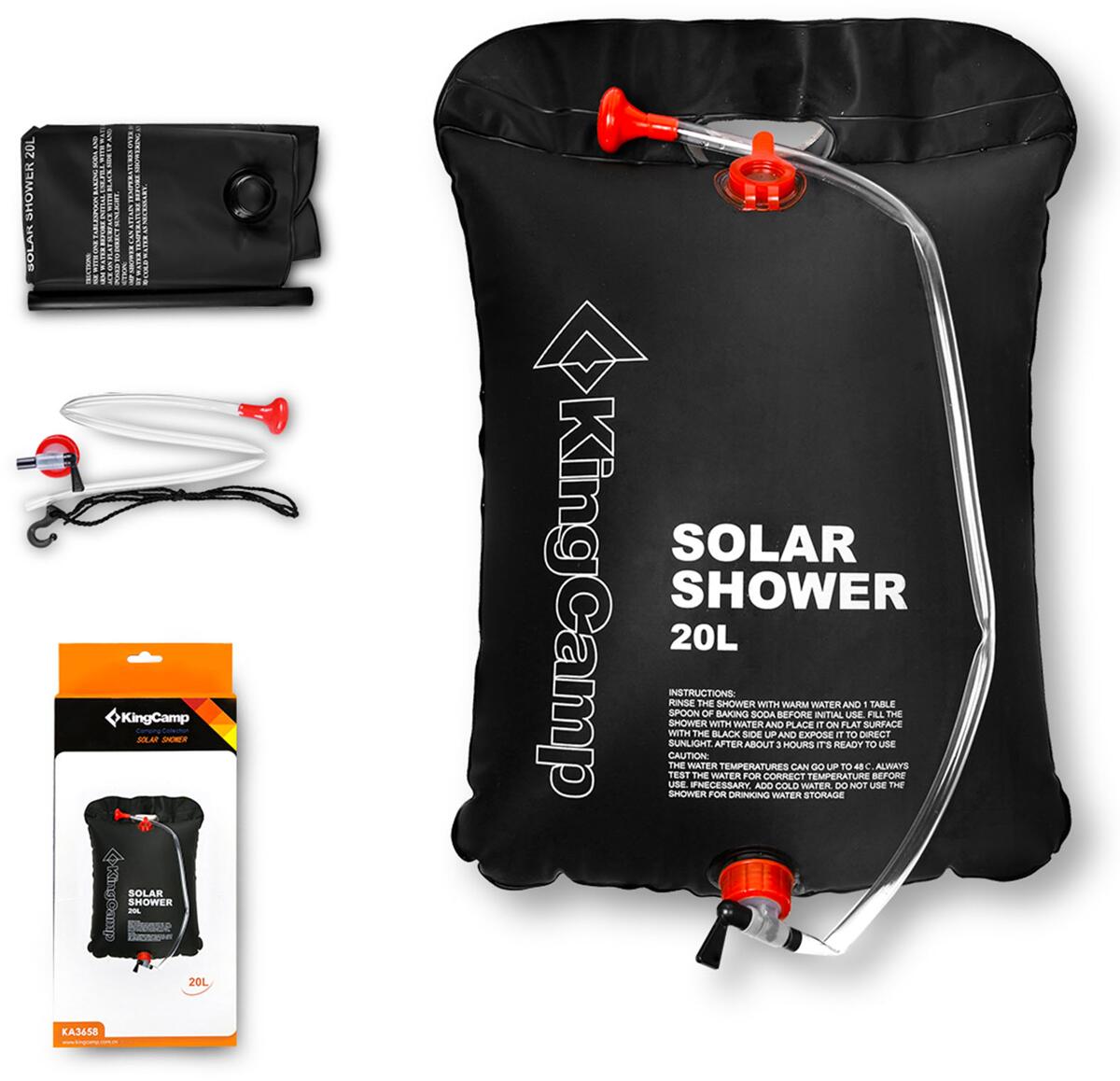 Solardusche Outdoor Solar Bag 20l, Campingdusche Wassersack Heizung Mit  Duschkopf Gartendusche Pooldusche Warmwasser Shower Outdoor Camping