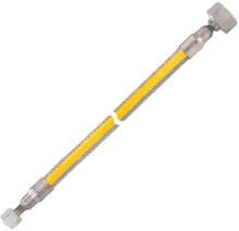 GOK Edelstahl-Allgasschlauch PS 0,5bar, Stecknippel STN x Rp1/2, gelb