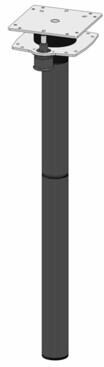 Ausdrehtischfuß, Aluminium, 756mm, 3-teilig