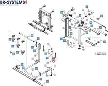 Radplatte Wagon Schloss & Riemen - BR-Systems Ersatzteil Nr. 5101002 - für Bike Lift
