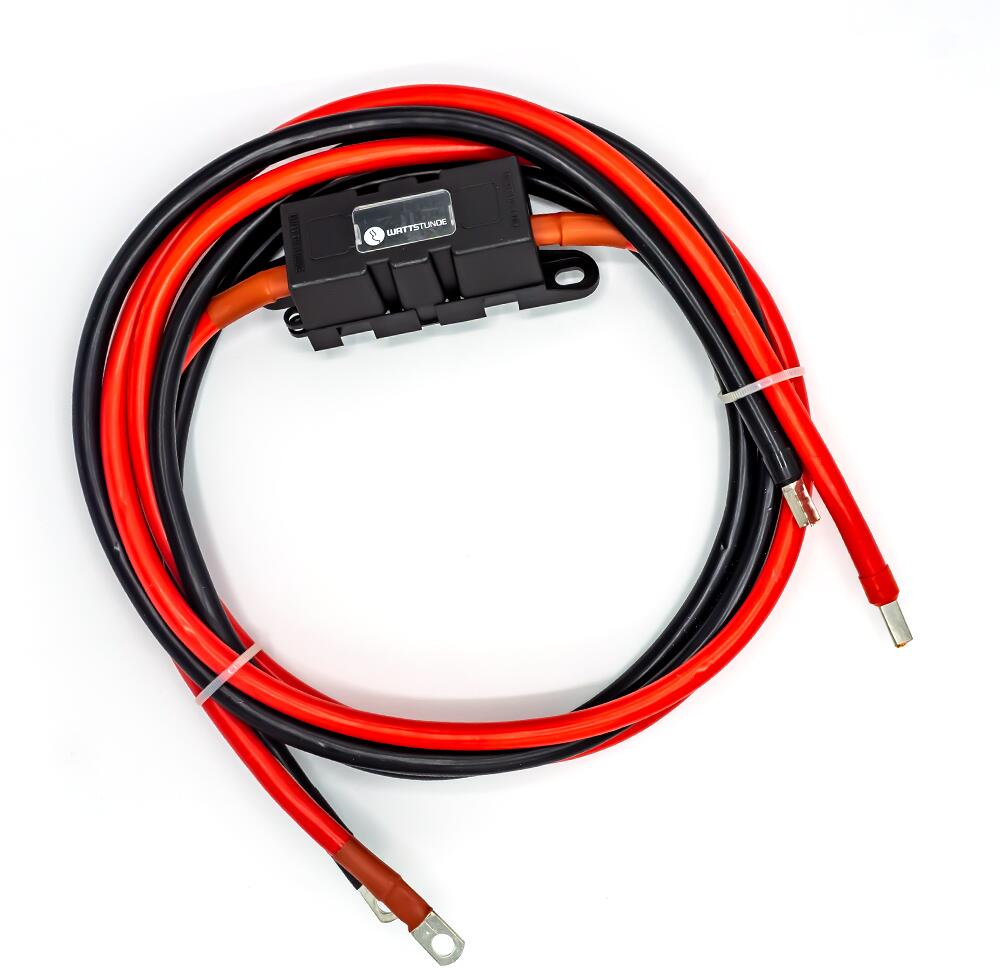 WATTSTUNDE BAKA25-FH Anschlusskabel mit ANM Hochlast Sicherungshalter, 2m, 25 mm²