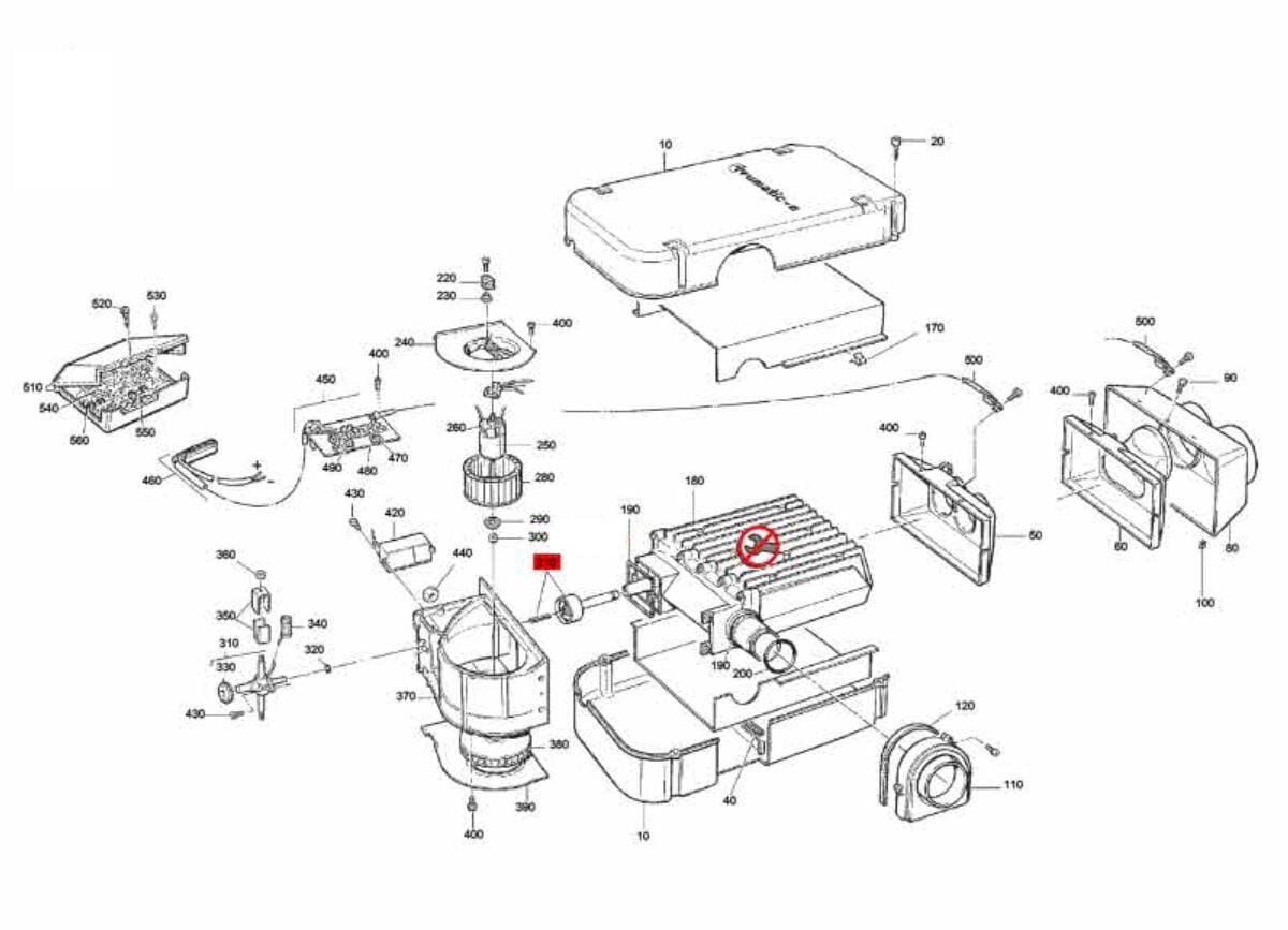 Luftkammer mit Feder - Truma Ersatzteil Nr. 39030-01900 - für E-4000