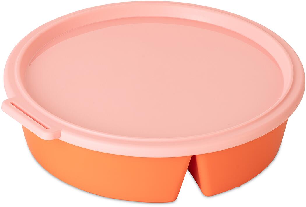 Koziol Nora Box Schale mit Deckel, 1,1l, strong coral/sweet pink