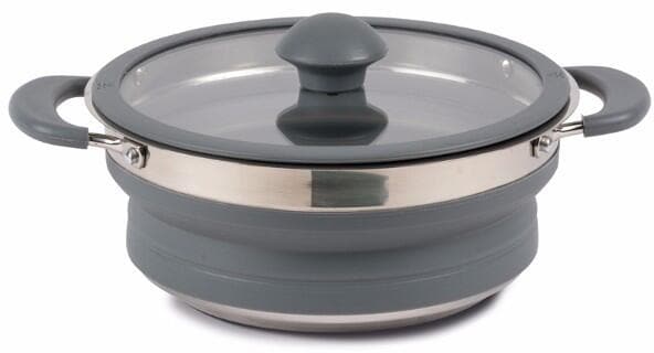 Kampa Kochtopf, faltbar, Edelstahl, grau, 1,5L