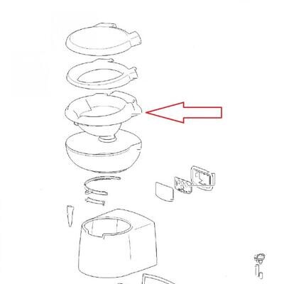 Toilettentopf, Kunststoff - Ersatzteil Nr. 9343362 - für die C260 Toilette