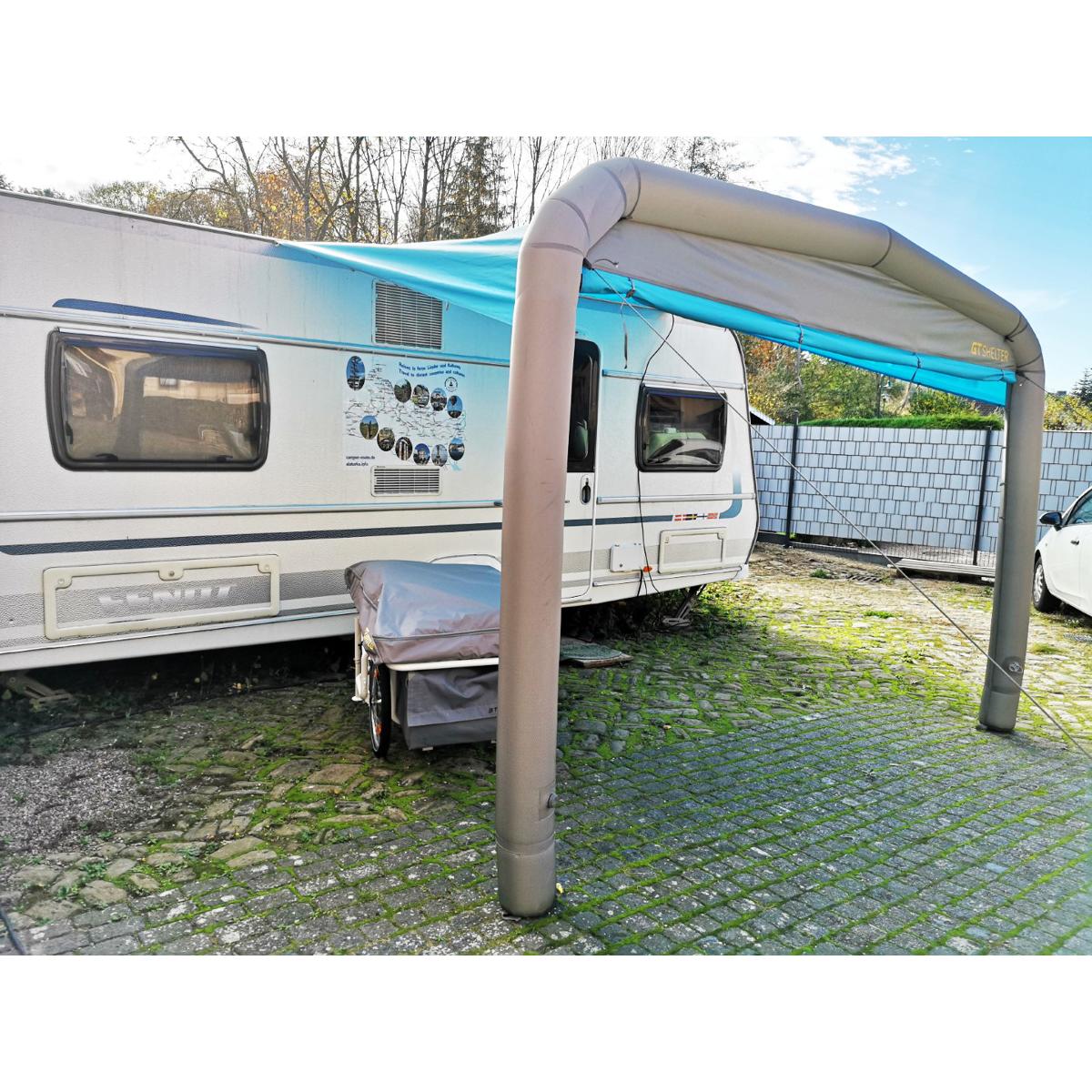 Gentle Tent Wohnwagen Sonnensegel, blau bei Camping Wagner