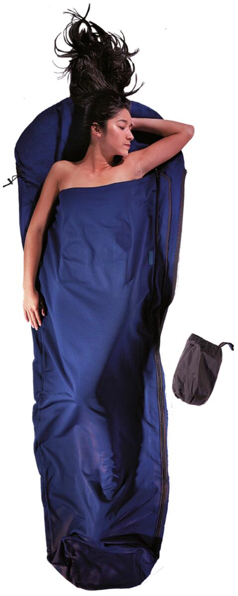 Cocoon MummyLiner Innenschlafsack, Microfleece, 220cm, links, dunkelpetrol