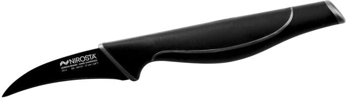 Nirosta Wave Schälmesser, 7cm, schwarz