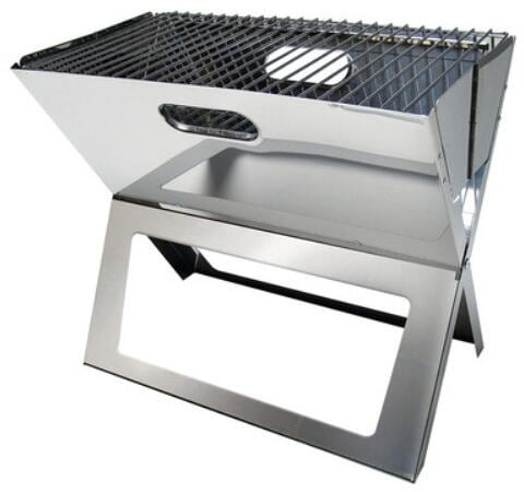 Camp4 Faltbarer Holzkohlegrill, 44x36x28cm, Stahl, schwarz