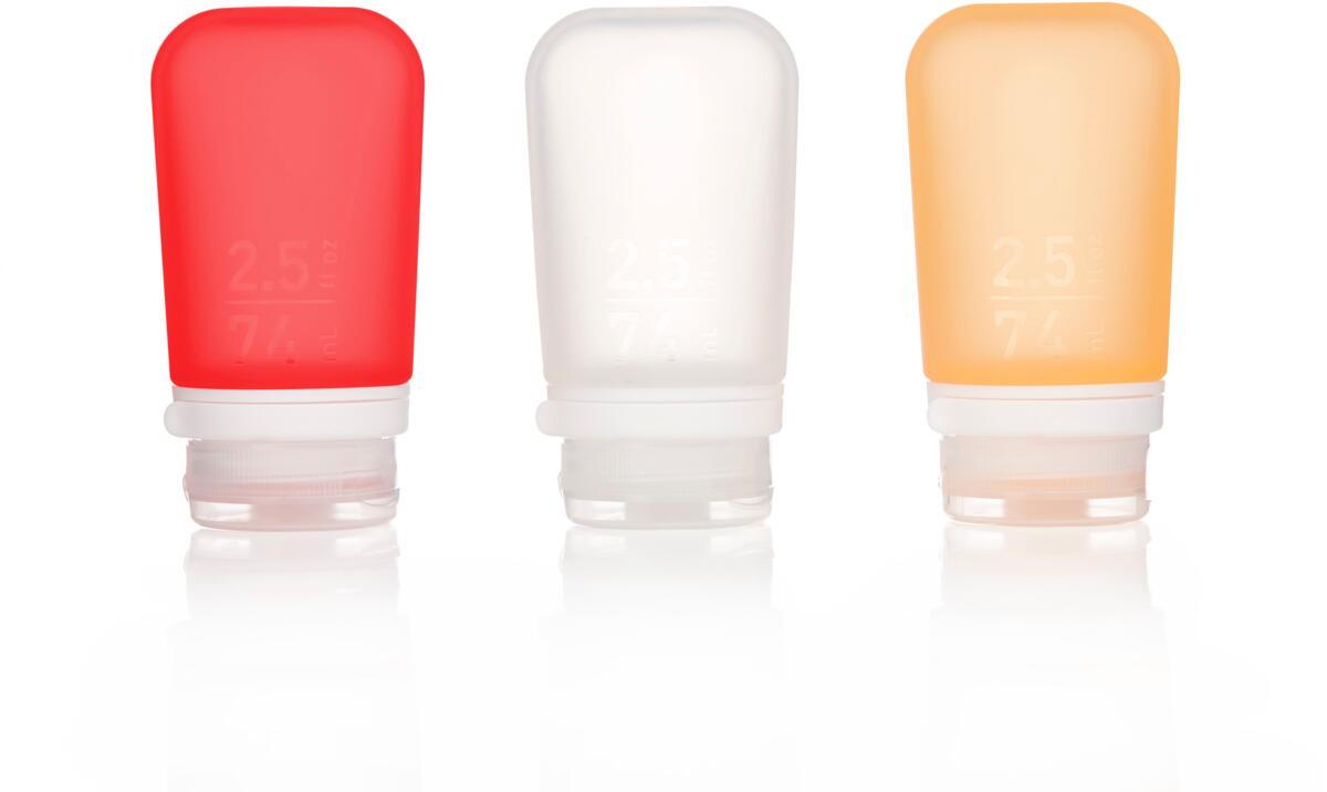 humangear GoToob+ Fläschchen, 3x74ml, rot/orange