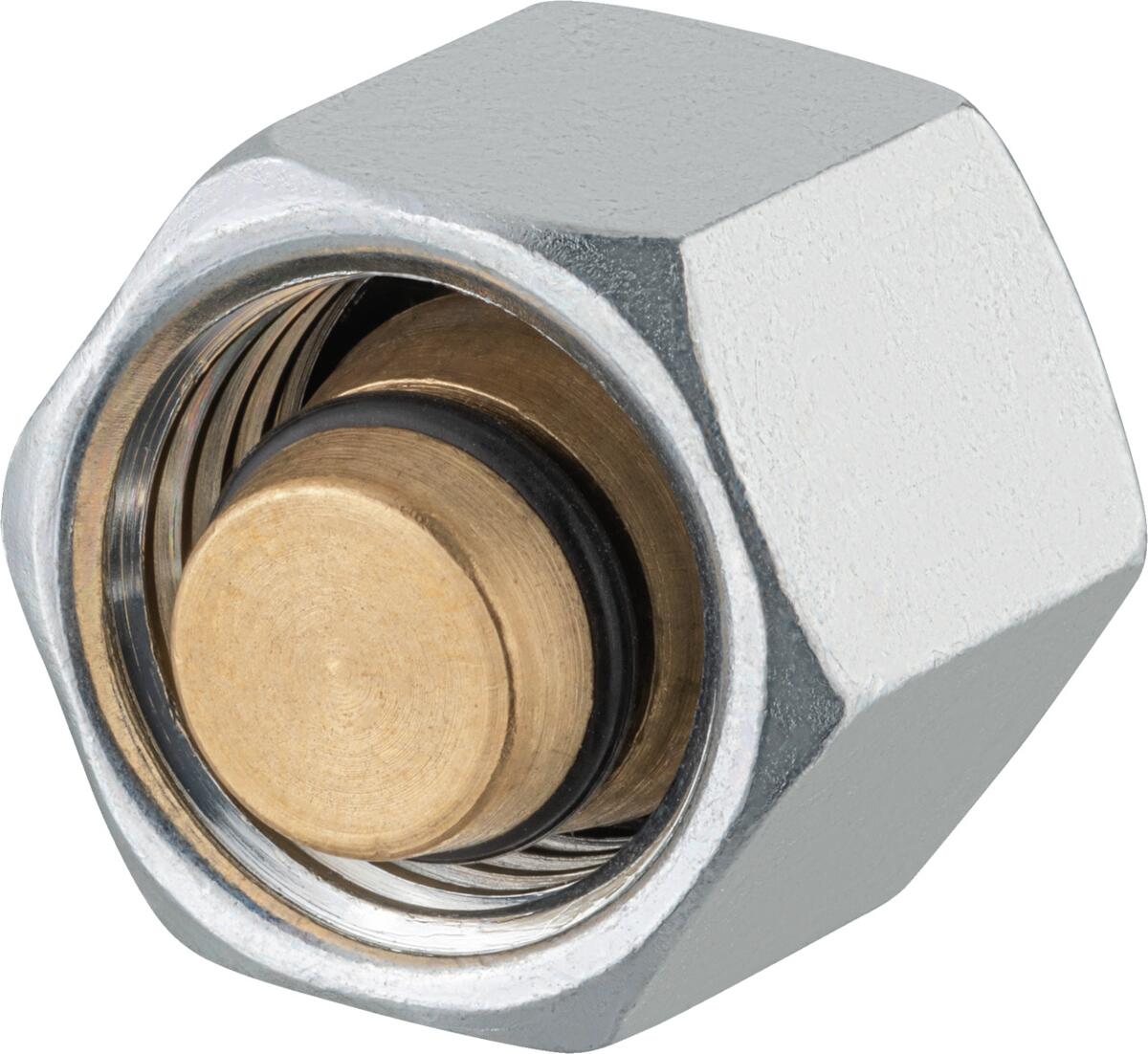 GOK Blindstopfen mit Überwurfmutter Typ BSL aus Messing, IG M22 x 1,5
