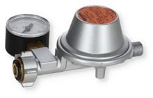 GOK Gasdruckregler 1,5 kg/h, 50mbar mit Manometer (Einsatz: RM+Caravan) - Ausführung Schweiz