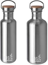 BasicNature Active Trinkflasche mit Bambusdeckel
