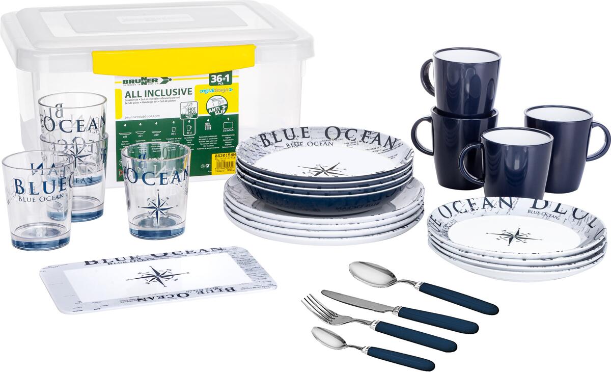 Brunner Blue Ocean Geschirrset, 38-teilig