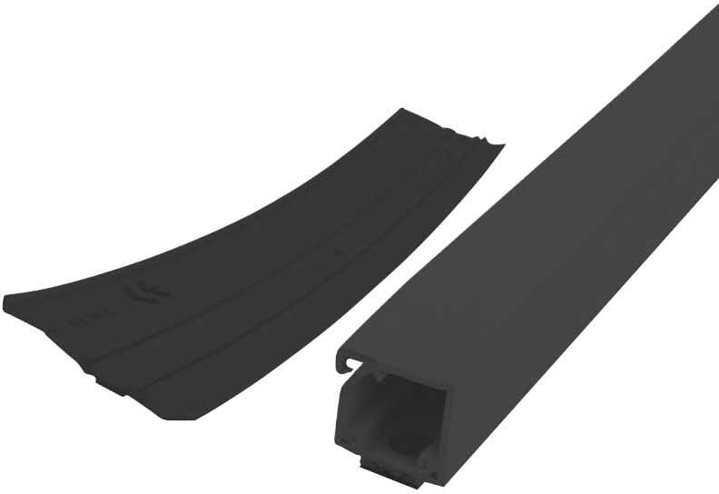 Rollen-Kabelkanal, schwarz, 20m-Rolle, 15x15mm