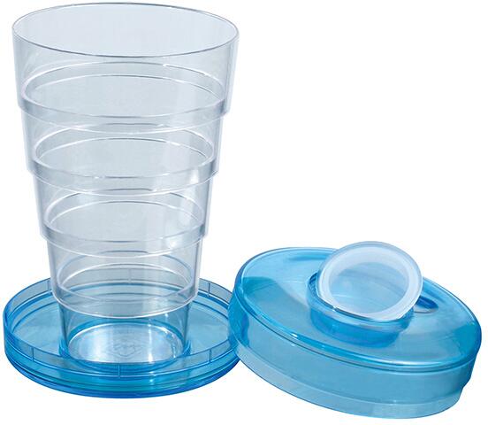 Beaver Brand Pocket Glas mit Pillendose, faltbar, 250ml