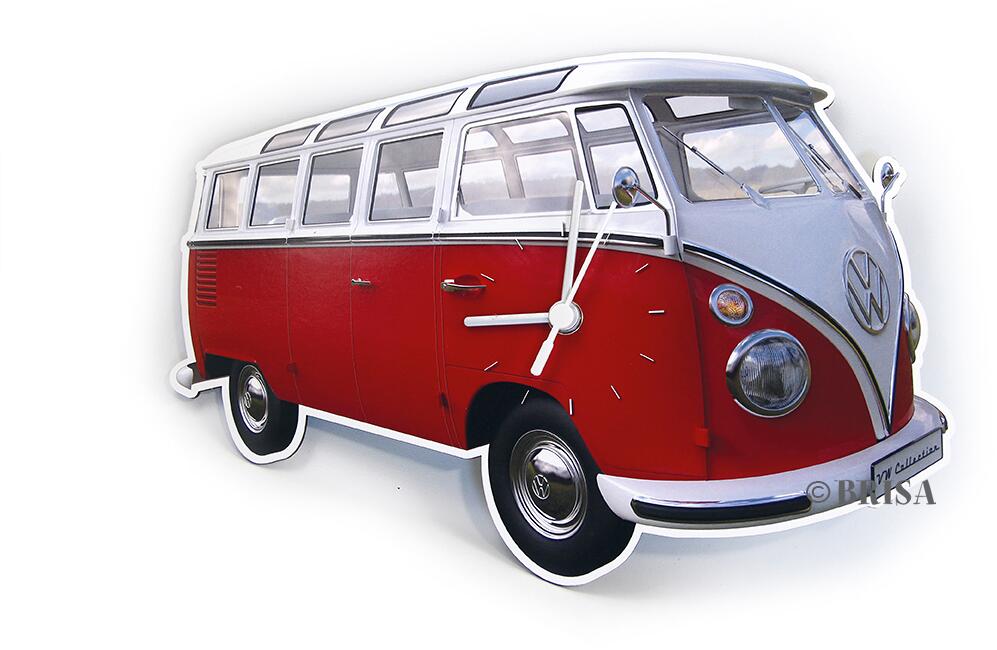 VW Collection Wanduhr VW T1, rot