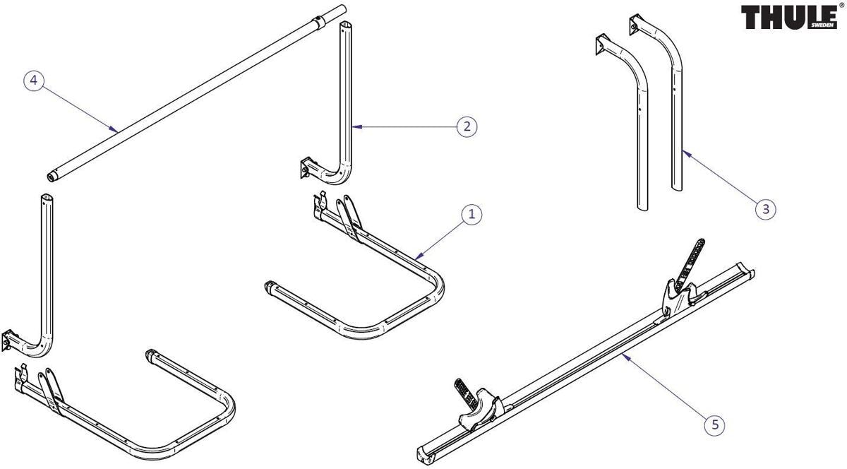 Crossbar Thule Ersatzteil Nr. 1500602177 passend zu Elite Eura