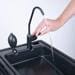 BOXIO Wash mobiles Waschbecken, eckig, schwarz