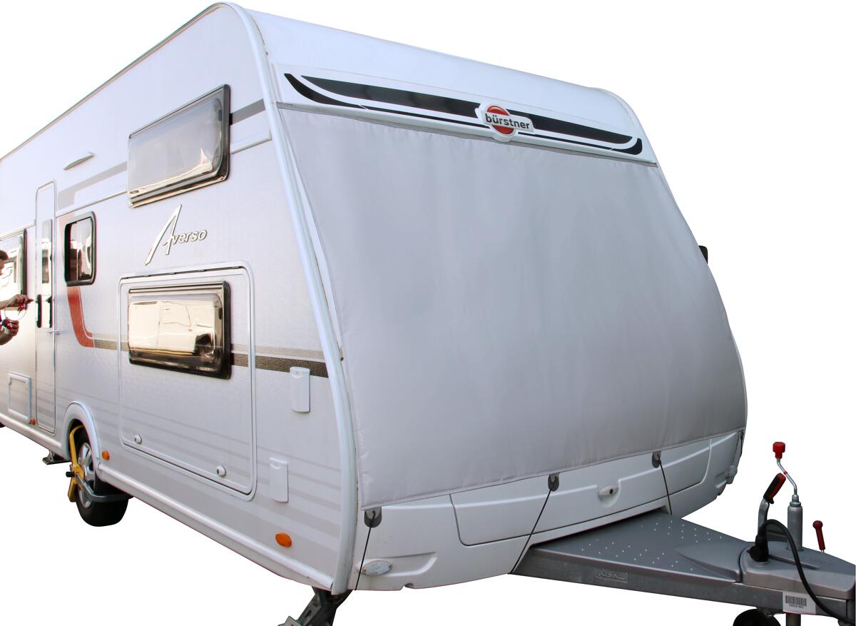 Hindermann Thermo-Bugschutzplane für Caravans, hellgrau, 220x150cm