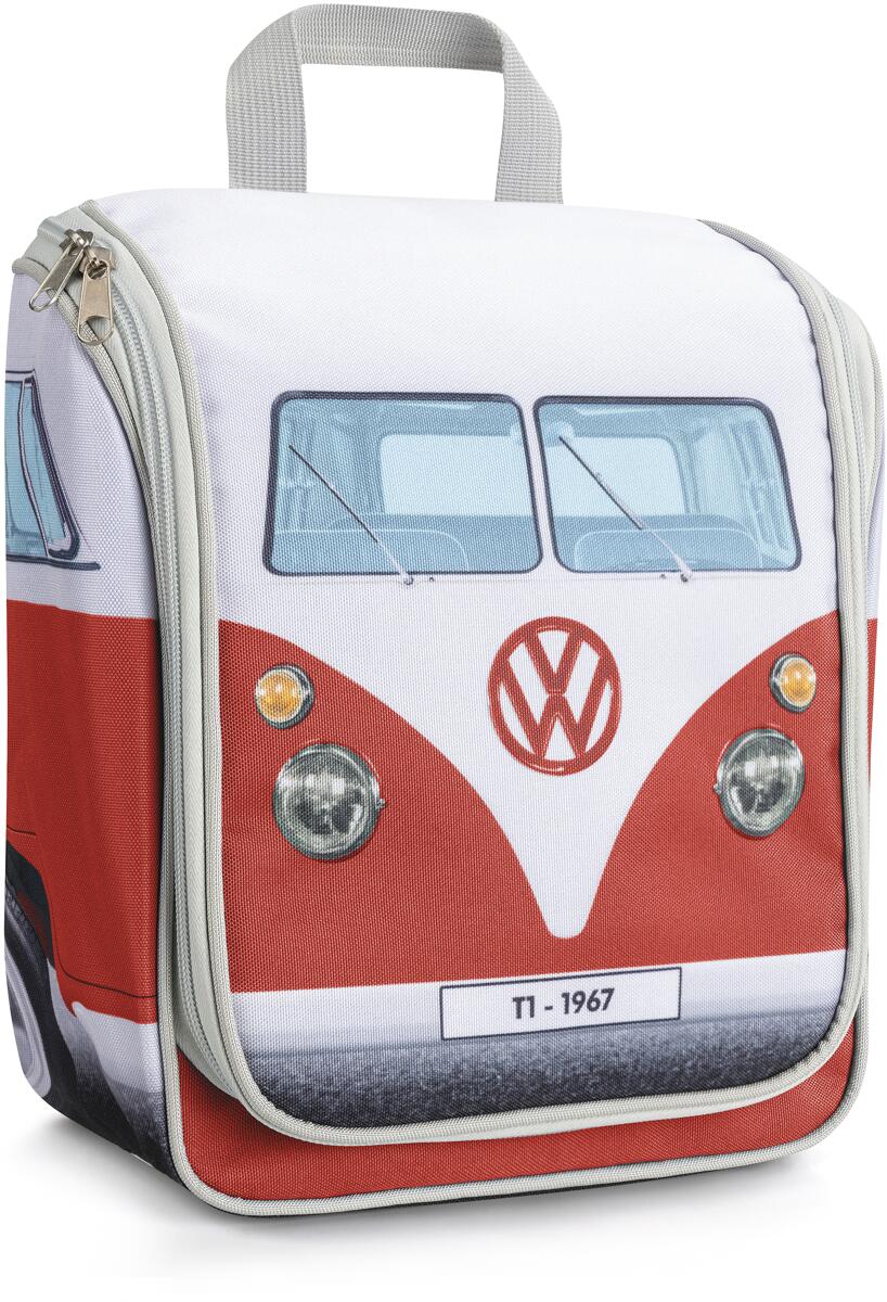 VW Collection T1 Kulturtasche zum Aufhängen, front/rot