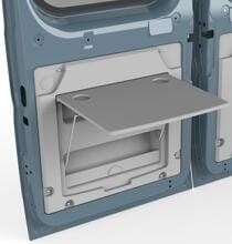 Hecktür-Innenverkleidungen Aufstelltisch, passend für Fiat Ducato/Peugeot Boxer/Citroën Jumper, ab 2014, grau