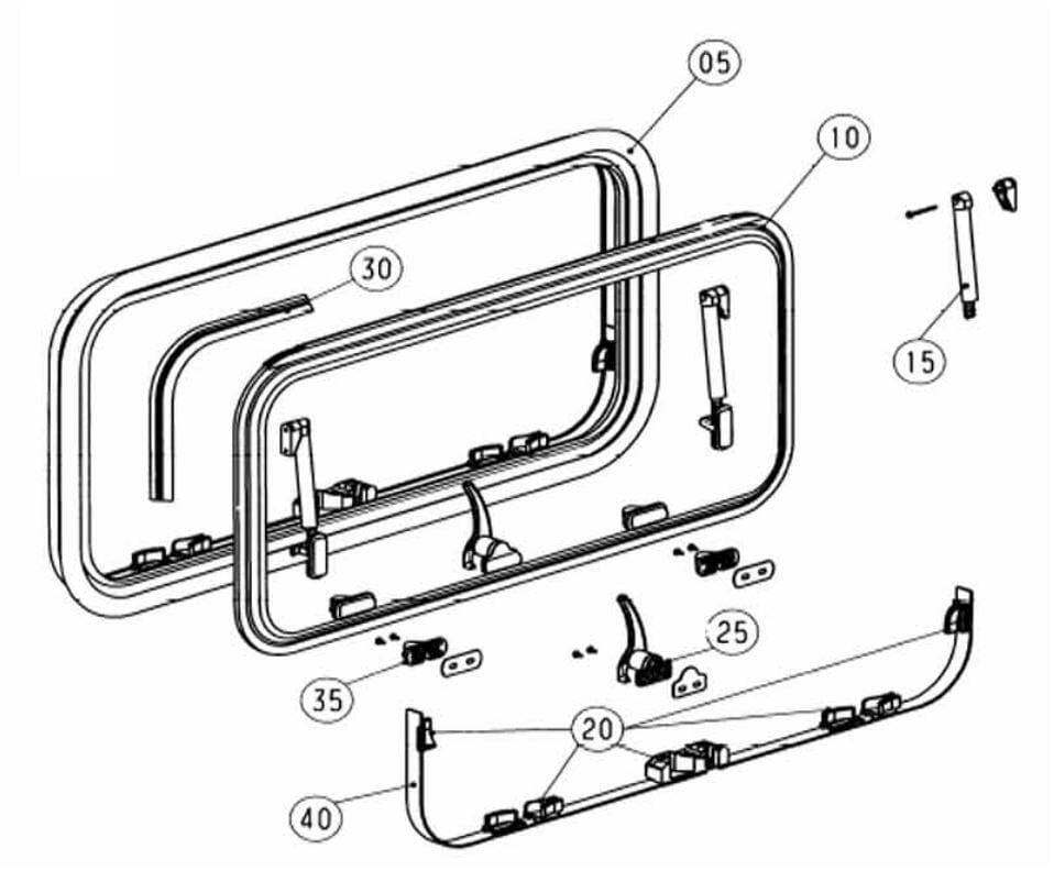 Dometic Ersatzscheibe für S7Z-Austellfenster, 700x510mm