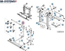 Endkappe Querrohr - BR-Systems Ersatzteil Nr. 0500657 - für Bike Lift