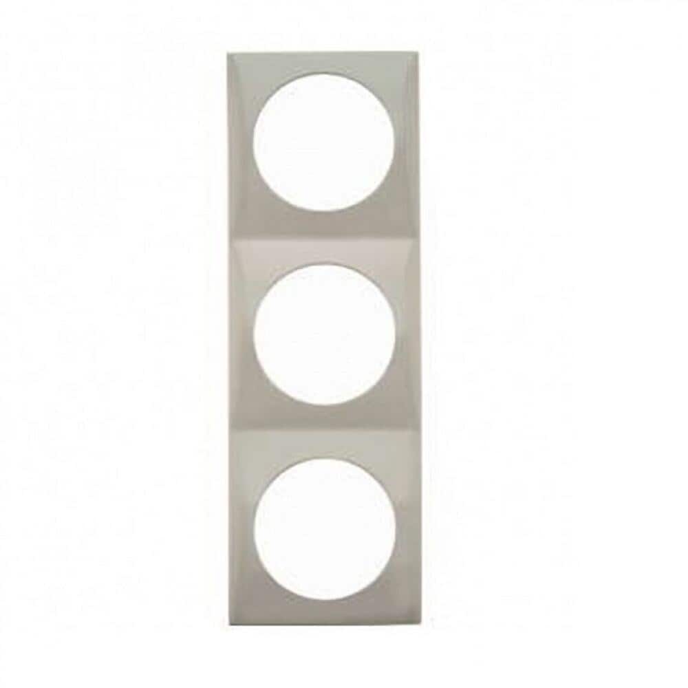 Berker Integro Pure Rahmen 3-fach, Schwarz Matt - Für Unterputz-Installation, 178,5x59,5 Mm, Inkl. Rahmen (Einsätze Separat)