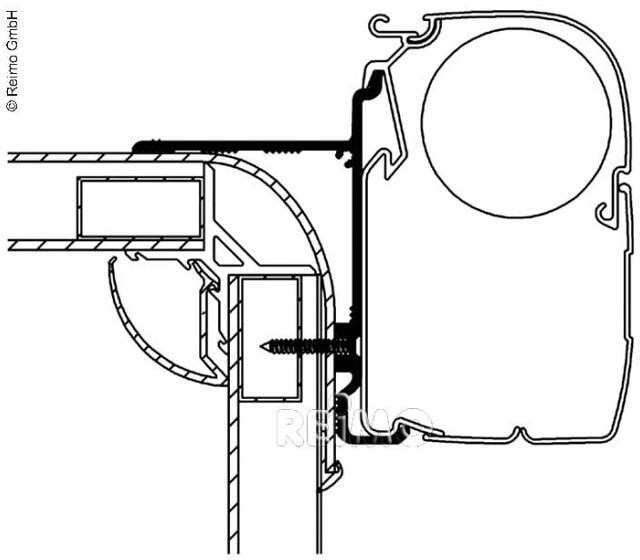 Thule Omnistor 5200/8000/4200 Adapter für Pilote Explorateur, 400cm