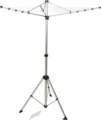 Bo-Camp Compact Wäschespinne, 145x106cm, Grau/Silber