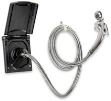 Carbest Wassersteckdose mit Vormischer, inkl. Dusche+Haken B115H133T100, schwarz