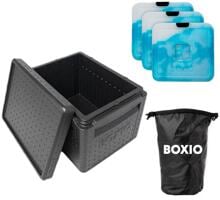 BOXIO Cool Plus passive Kühlbox inkl. Kühlakkus, 16L, schwarz