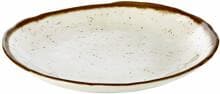 APS Stone Art Teller, weiß/braun, 24,5cm