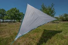 Bent Zip Canvas verbindbares Sonnensegel, 250x250cm, grau/blau