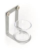 Magnetischer Becherhalter aus Aluminium + Plexiglas Becher für Alu Profil