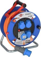 Quipon Kabeltrommel SPIN 25m, 3x2,5 RN-F, 3xSchuKo, 1xCEE, orange