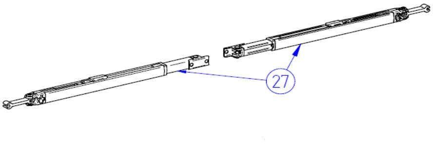 Stützfuß 185cm für Markisenlänge ab 4m - Thule Ersatzteil Nr. 1500601312 - passend zu Thule Omnistor 5500 / 5800 / 6900 / 8000 / 9200