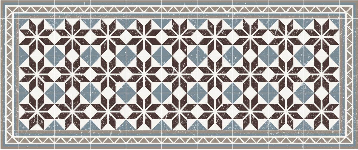 Contento Matteo Bodenmatte, 50x120cm, Fliesen blau bei Camping Wagner