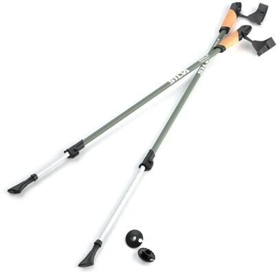 Silva Walking poles aluminum cork Wanderstöcke, Grün