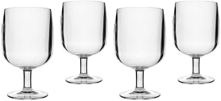 Bo-Camp Weinglas, Kunststoff, 250ml, 4er Set